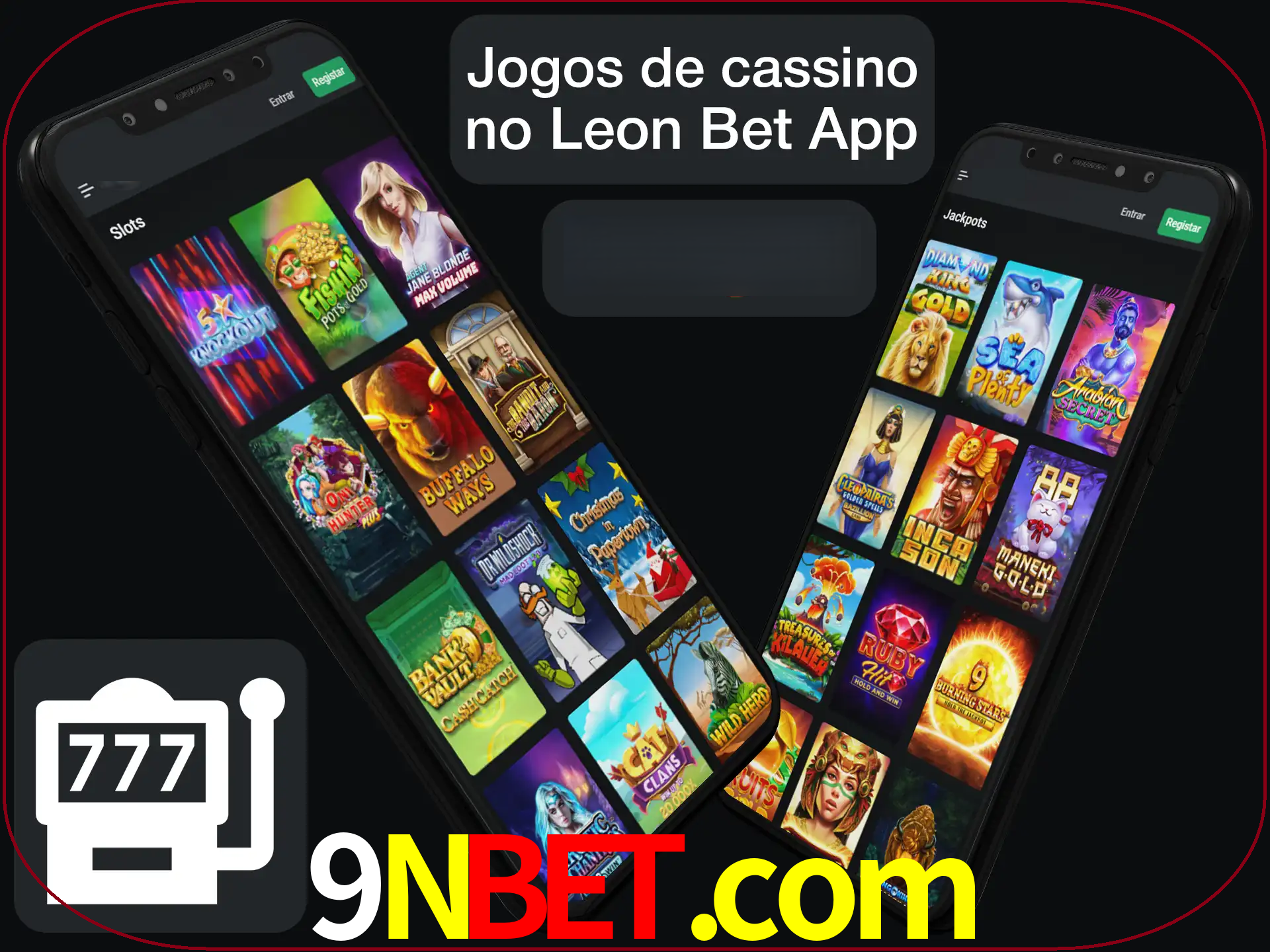 Escolha quais jogos de cassino jogar no app.